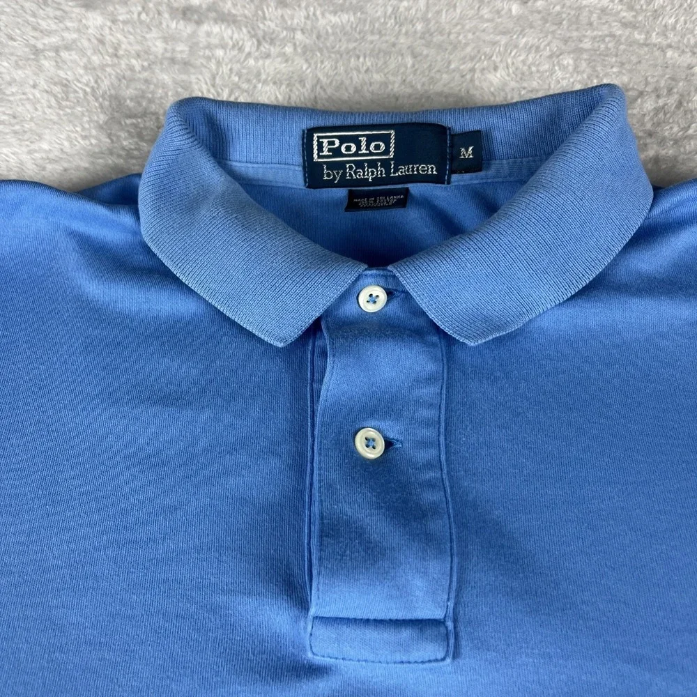 Polo Ralph Lauren Blue Classic Fit Cotton Short Sleeve Polo Mens Size Medium